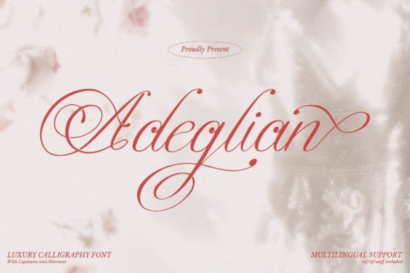 Adeglian: Elevating Editorial Design with Elegant Script Typography