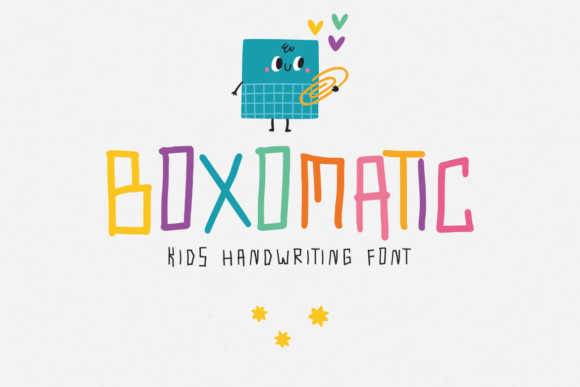 Boxomatic: A Playful Kids Handwriting Font for Creative Web Design Projects