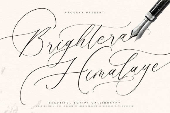 Brightera Himalaye Font: Elegant Branding for Small Business
