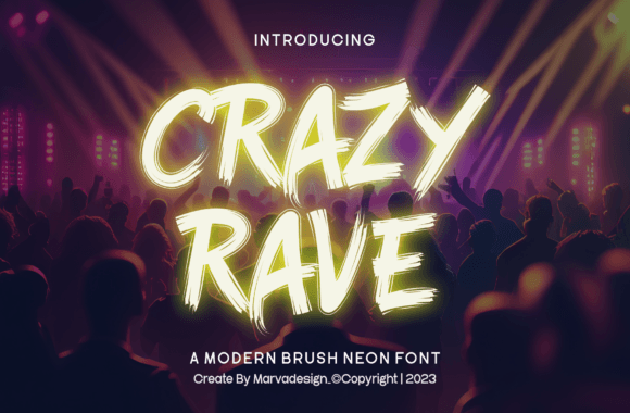 Crazy Rave: A Vibrant Script Font for Crafters & Product Designers