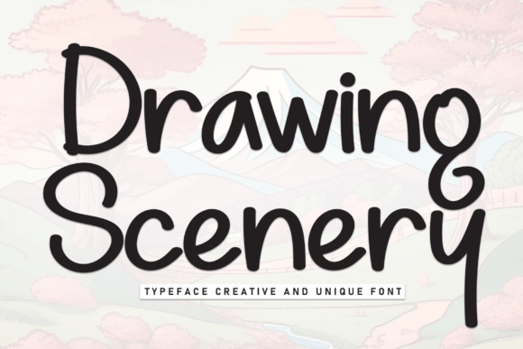 Drawing Scenery Font: A Friendly Touch for Professional Branding