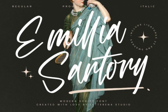 Emillia Sartory Font Review: Elegant Script for Branding