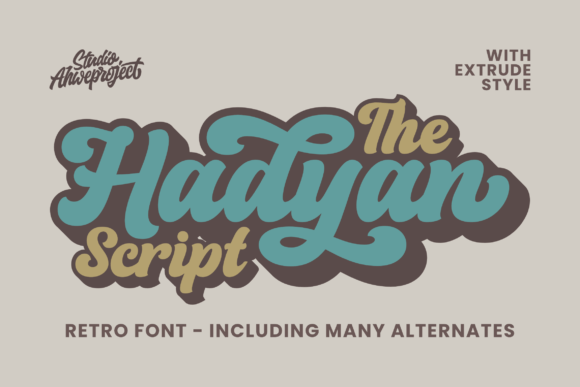 Hadyan Font Review: Bold Retro Handwritten Type for Branding
