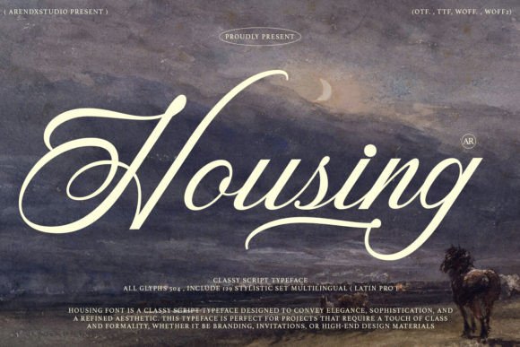 Housing Font: Elevating Editorial Design with Elegant Script