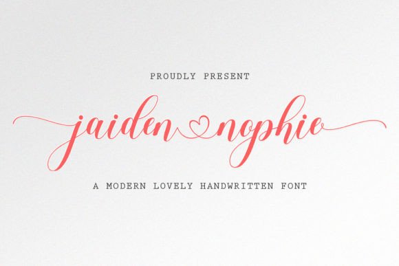 Jaiden Nophie Font for Elegant Handmade Crafts