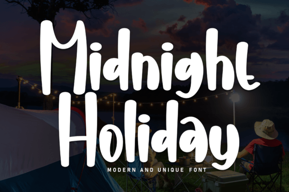 Midnight Holiday Font: A Handwritten Typeface for Warm Editorial Design