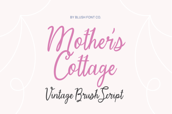 Mother s Cottage: A Vintage Brush Font for Cozy Brand Identities