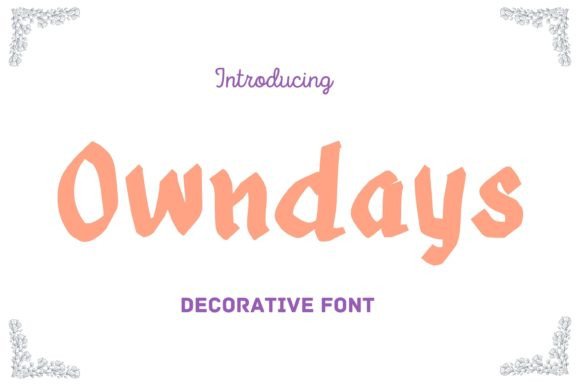 Owndays: A Modern Handwritten Font for Elegant Editorial Design